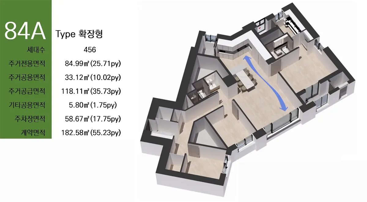 천안 쌍용 센트럴타워 84a타입