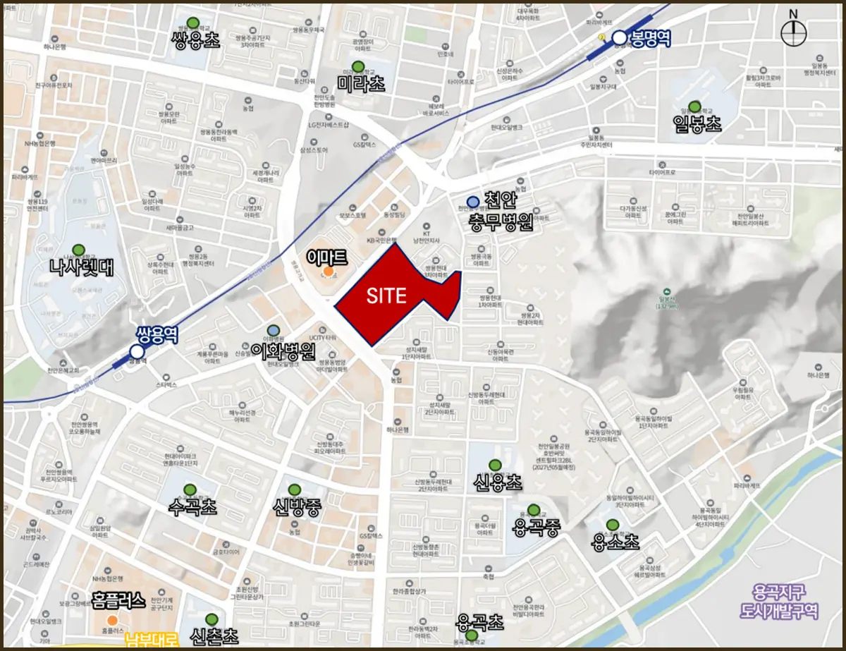 천안 쌍용동 입지환경